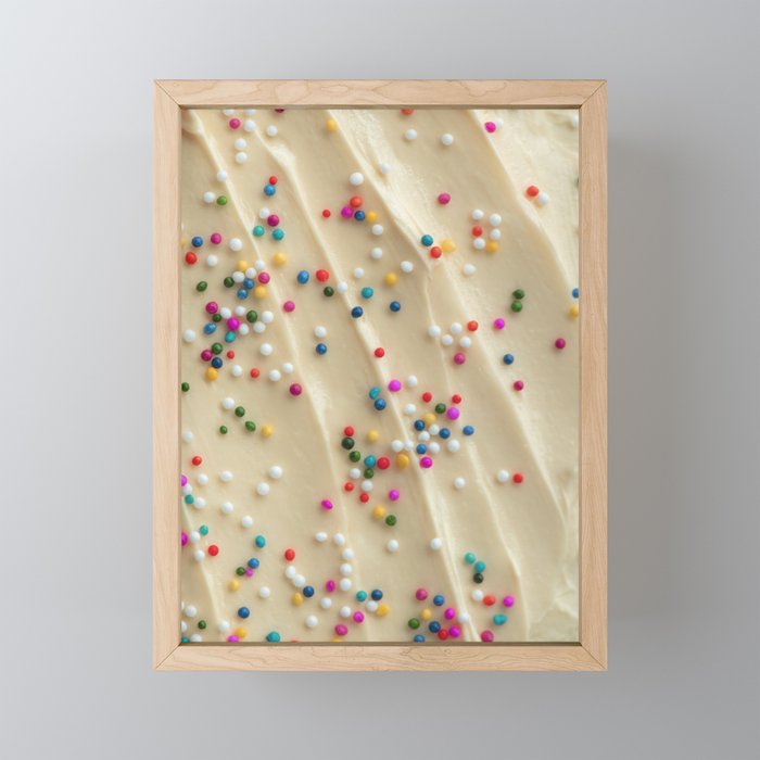 Vanilla Frosting & Candy Sprinkles Framed Mini Art Print