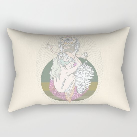 pinecone & cream Rectangular Pillow