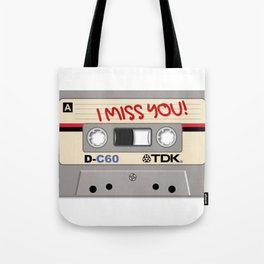 Vintage Audio Tape - TDK - I Miss You! Tote Bag