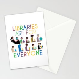 Rainbow Libraries Are For Everyone Stationery Card