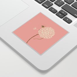 Field Mouse in a Dandelion - Pink Sticker