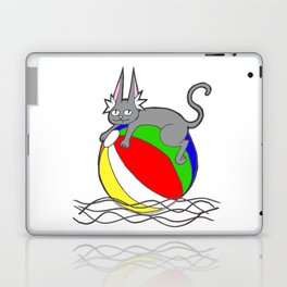 Beachball Cat Laptop Skin