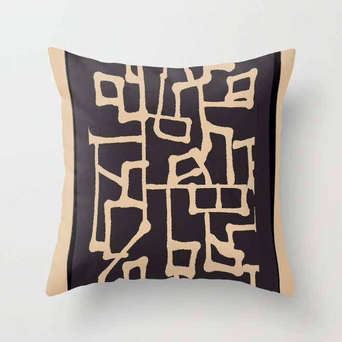 abstract-black and white 2 Throw Pillow