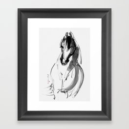 Horse (Inky) Framed Art Print