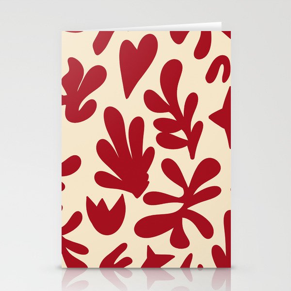 Matisse cutouts red Stationery Cards
