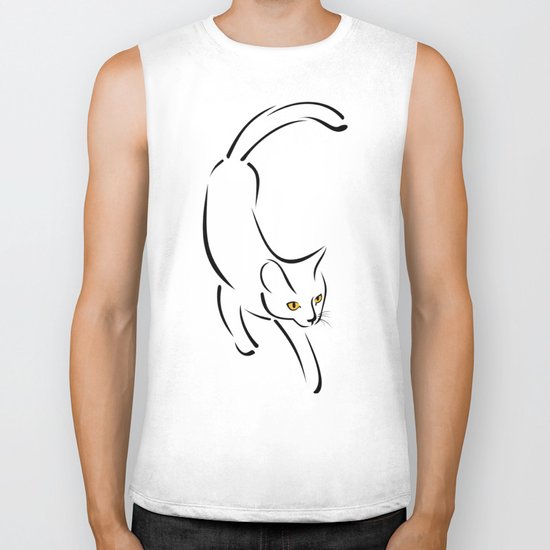Cat in motion Biker Tank
