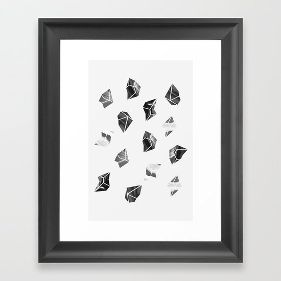 Marble Fragments Framed Art Print