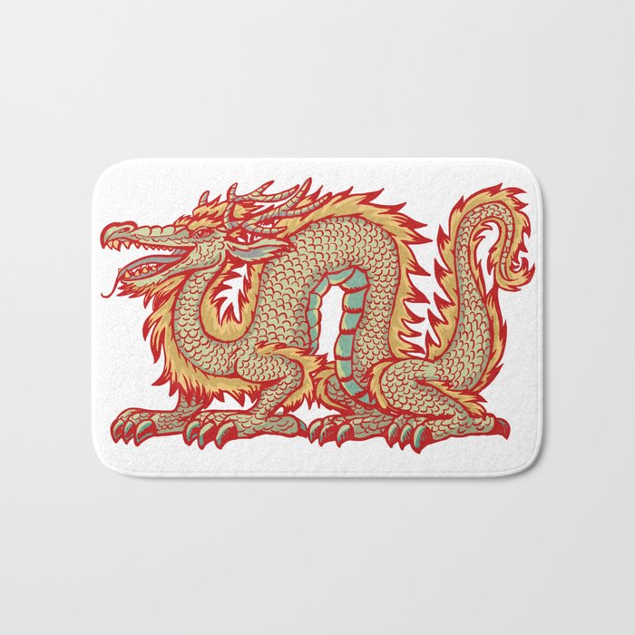 Old China Dragon Bath Mat