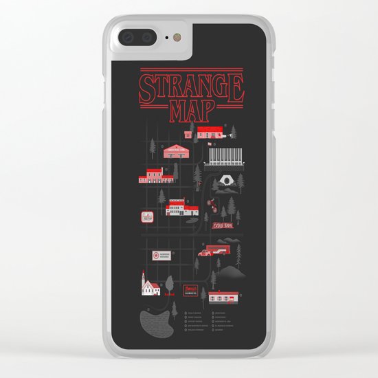 Strange Map Clear iPhone Case