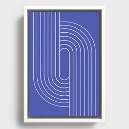 Oval Lines Abstract III Framed Canvas