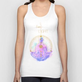 I am Light Affirmation | Modern Energy Art | Watercolor Meditation Spiritual Illustration Tank Top