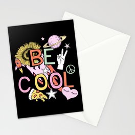 Be cool Retro Pop Art inspired 80s art Stationery Card