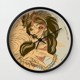 Old Woman Hairstyles  Wall Clock