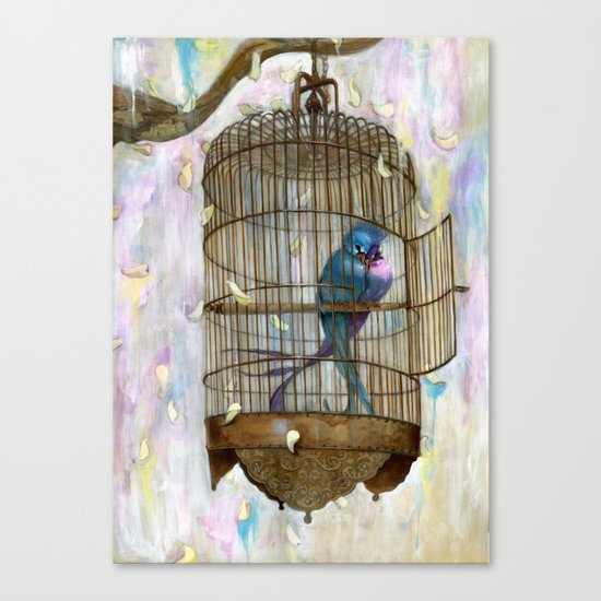 Birds in Love! Canvas Print