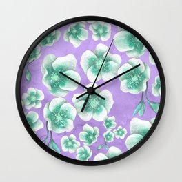 Between Blue and Purple Wall Clock