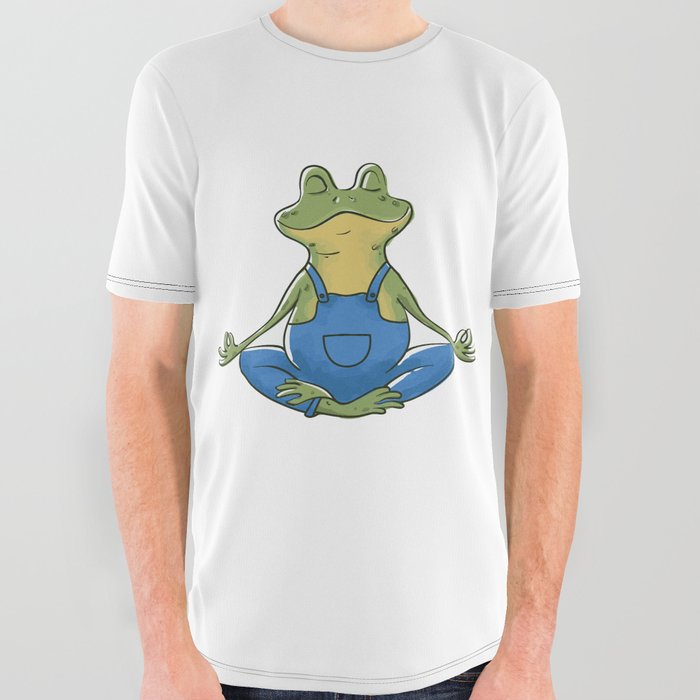 yoga frog All Over Graphic Tee