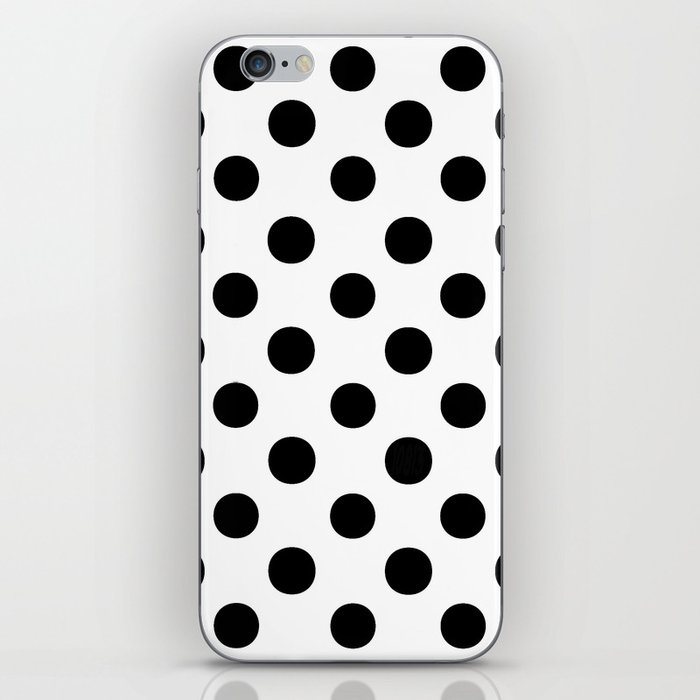 Polka Dots (Black/White) iPhone Skin
