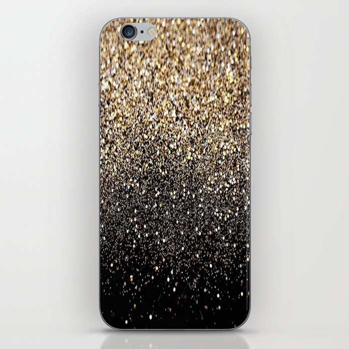 Black Royalty Glitter  iPhone Skin