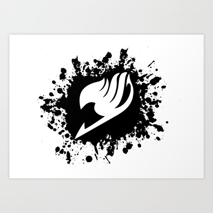 Fairy Tail Anime Logo Symbol Splatter Art Print By Otakupokevision Society6