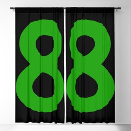 Number 8 (Green & Black) Blackout Curtain