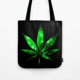 Weed : High Times green Galaxy Tote Bag
