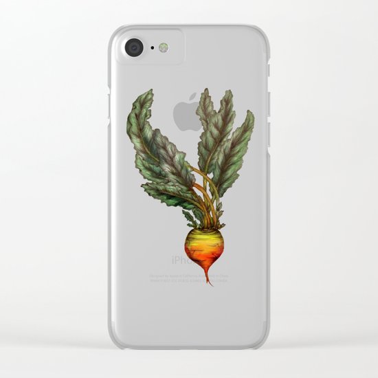 Rooted: The Golden Beet Clear iPhone Case