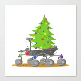 A Christmas with the Rover on Mars Canvas Print