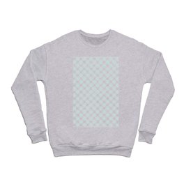 Pastel Blue and White Abstract Square Pattern Pairs Coloro 2022 Popular Color Pure Water 088-88-09 Crewneck Sweatshirt