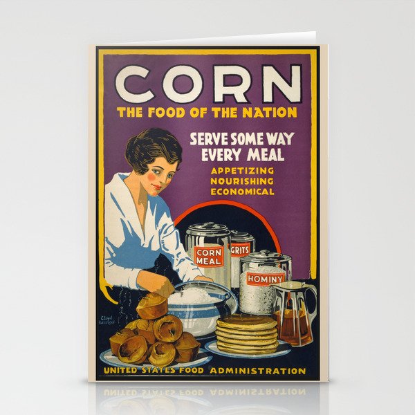 Vintage Corn food Stationery Cards