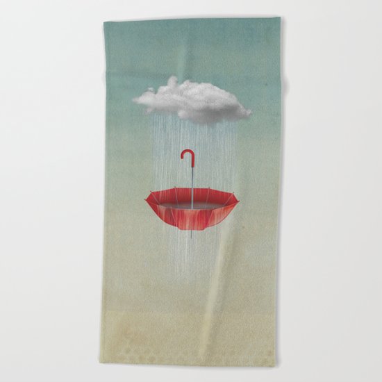Embracing the Rain Beach Towel