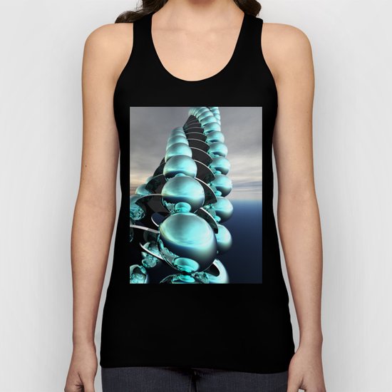Column of Cyan Spheres Unisex Tank Top