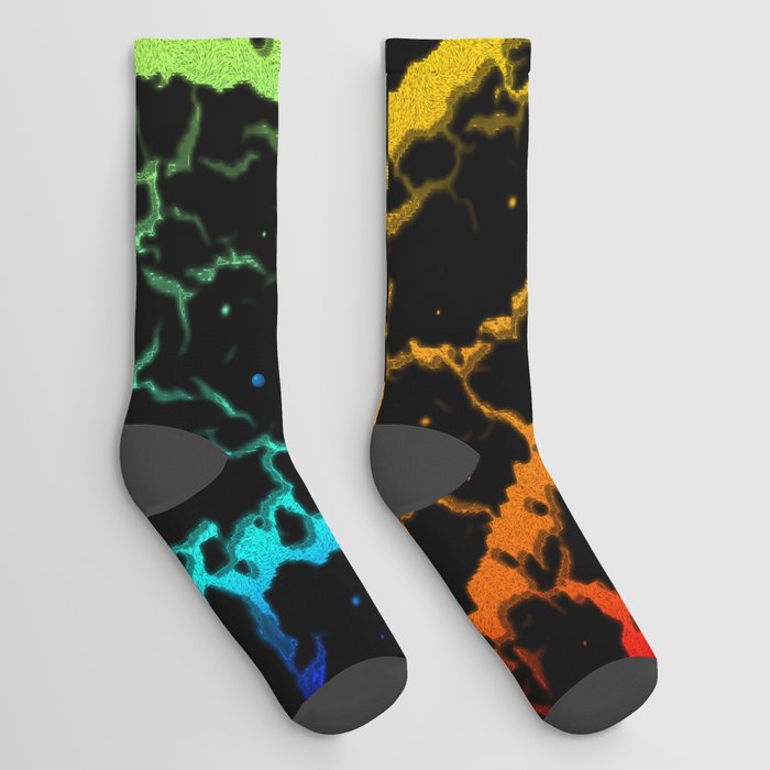 Cracked Space Lava - Heat ROYCB Socks