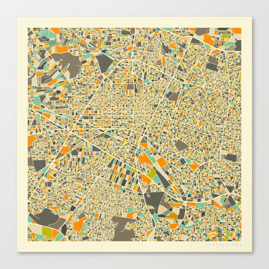 Guadalajara Map Canvas Print
