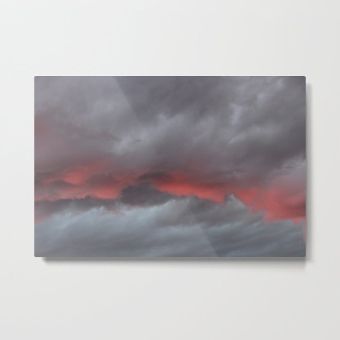 Layer of Red in the Sky Metal Print