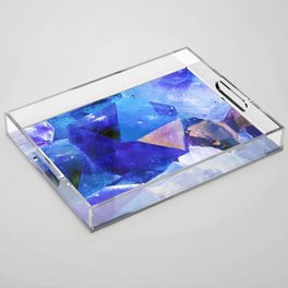 Blue Crystals Acrylic Tray
