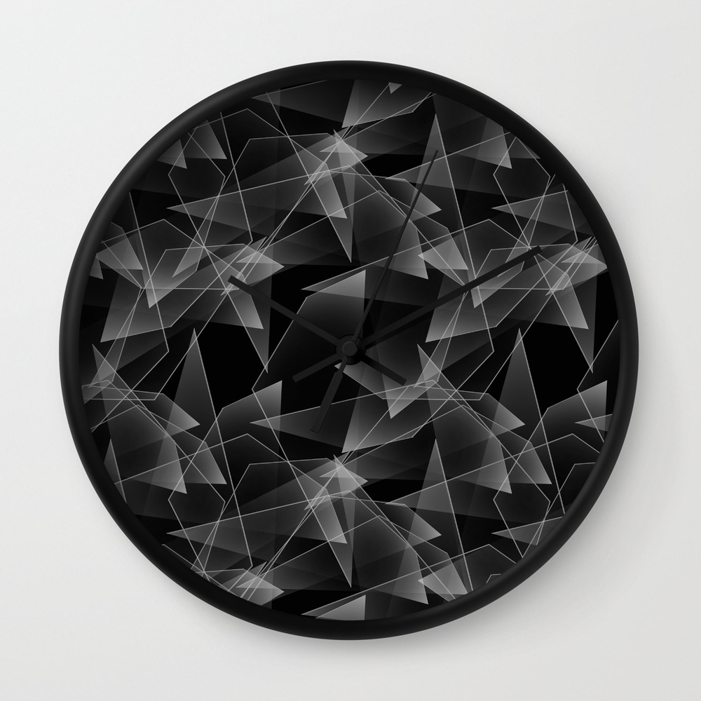 Abstract Pattern The Effect Of Broken Glass Black Background Wall