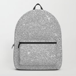 Chic trendy elegant silver girly glitter pattern Backpack | Trendyglitter, Silverglitter, Fashion, Glam, Glamour, Curated, Sophisticated, Chic, Pinkwater, Elegantglitter 