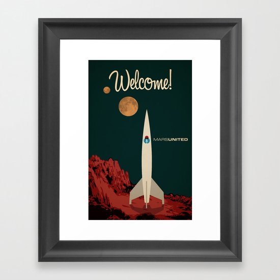 MarsUnited Welcome Framed Art Print