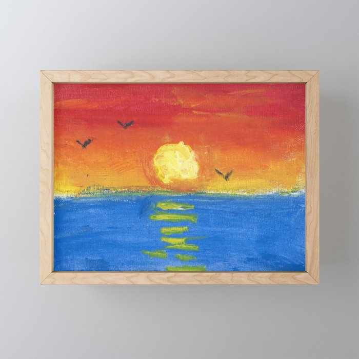 Sunset Painting 101 Framed Mini Art Print