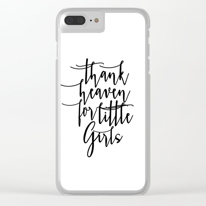 Girls Room Decor Blessed Quotes Baby Girl Print Nursery Wall Art Baby Girl Decor Blessed Art Thank Clear Iphone Case By Typohouseart
