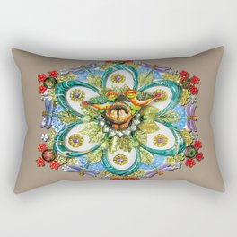 Ladybug Dragon Fly Mandala Rectangular Pillow