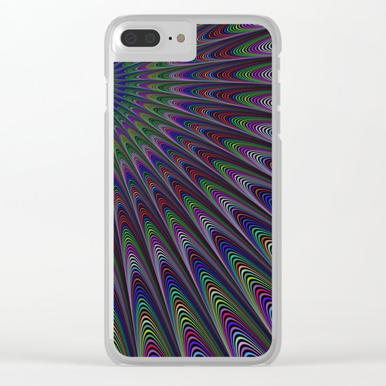 Psychedelic fractal sun Clear iPhone Case
