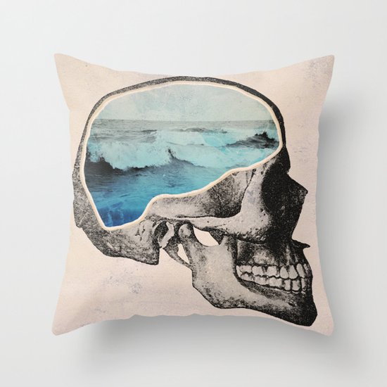 Brain Waves Throw Pillow