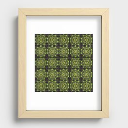 Green Marble Fractal Pattern Recessed Framed Print