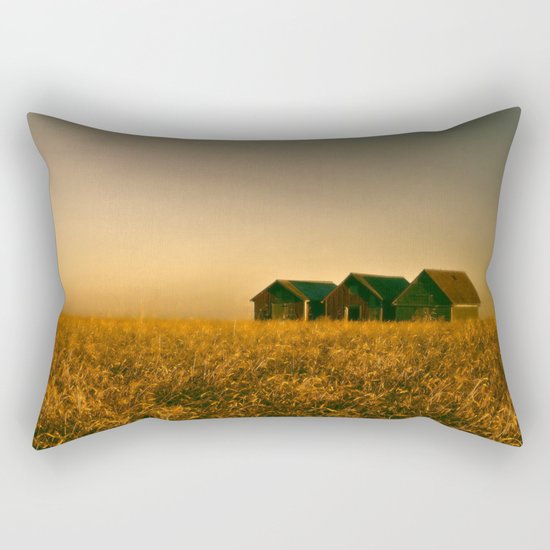 Sitting in Gold Rectangular Pillow
