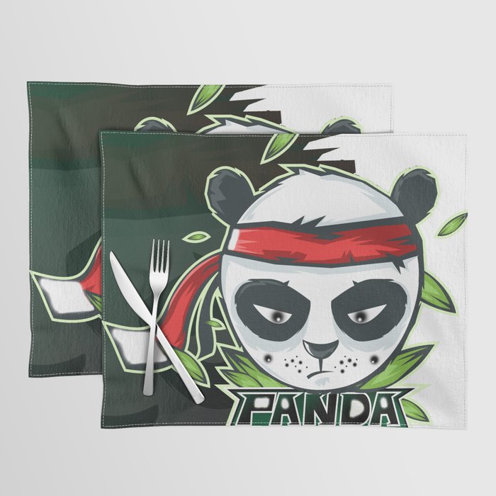 funny panda gift for girls and boys Placemat