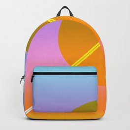 Verano I Backpack | Blue, Summercolors, Summer, Pink, Colorful, Yellow, Retro, Circle, Purple, Sun 