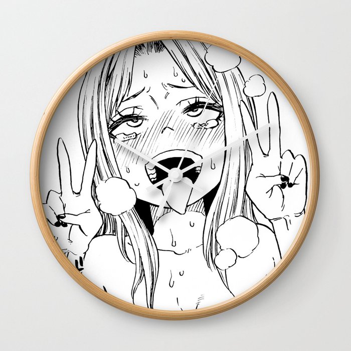 Ahegao Wall Clock By Vertum Society6