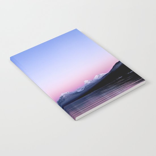 pastel mountain lake sunset Notebook