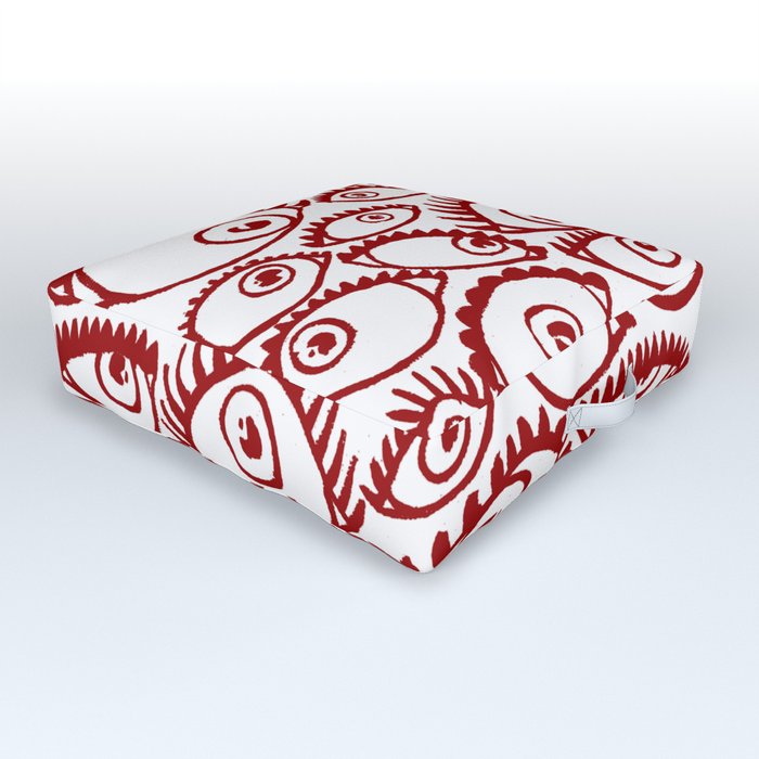 Seeing Red Outdoor Floor Cushion
